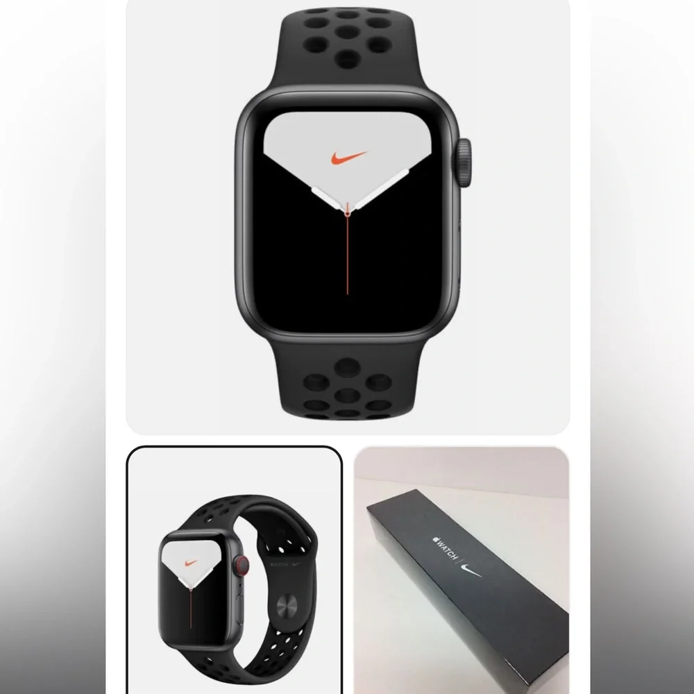 AUTHENTIC APPLE BLACK SPORT NIKE WATCH 40mm Series 5 in Space Gray *NIB*